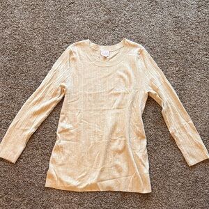 Beige Long Sleeve Maternity Sweater